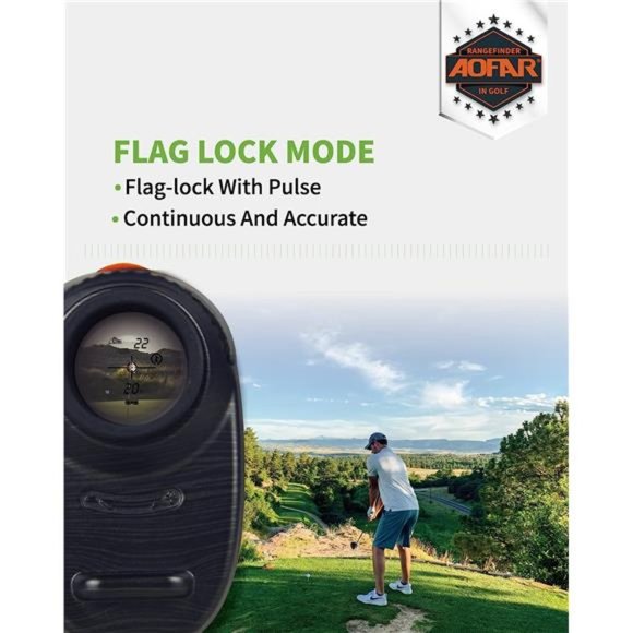 Golf Rangefinder with Slope and Angle Switch, Flag-Lock with Vibration,600 Yards - Picture 3 of 6
